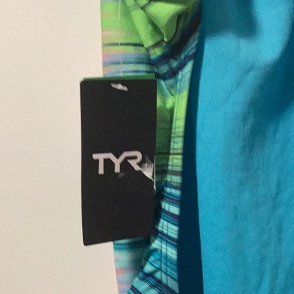 TYR Multicolor Blue Pink Green One-Piece Swimsuit